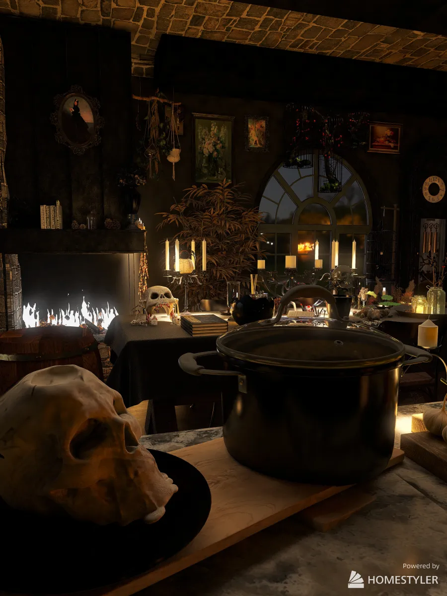 witch's house 3d design renderings