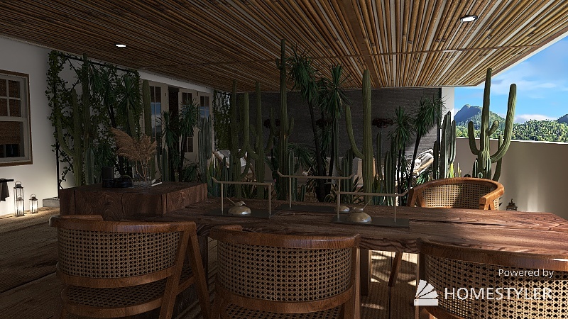 restaurant hôtel bar le CAPRI 3d design renderings