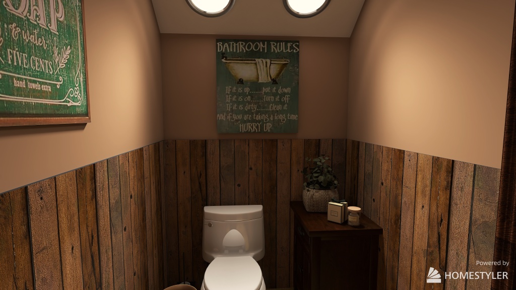 Basement Bathroom 3d design renderings