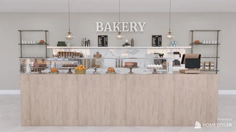 #BakeryContest - Chic Bakery 3d design renderings