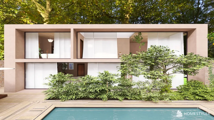 Pool Villa 3d design renderings