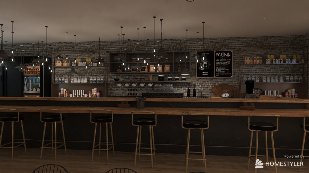 restaurant hôtel bar le CAPRI 3d design renderings