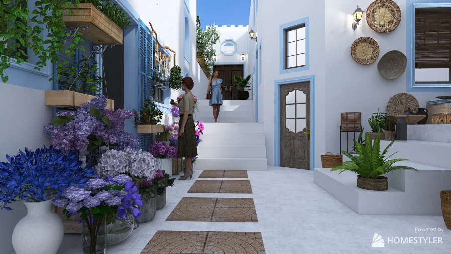 Costal Un si petit village... Blue 3d design renderings