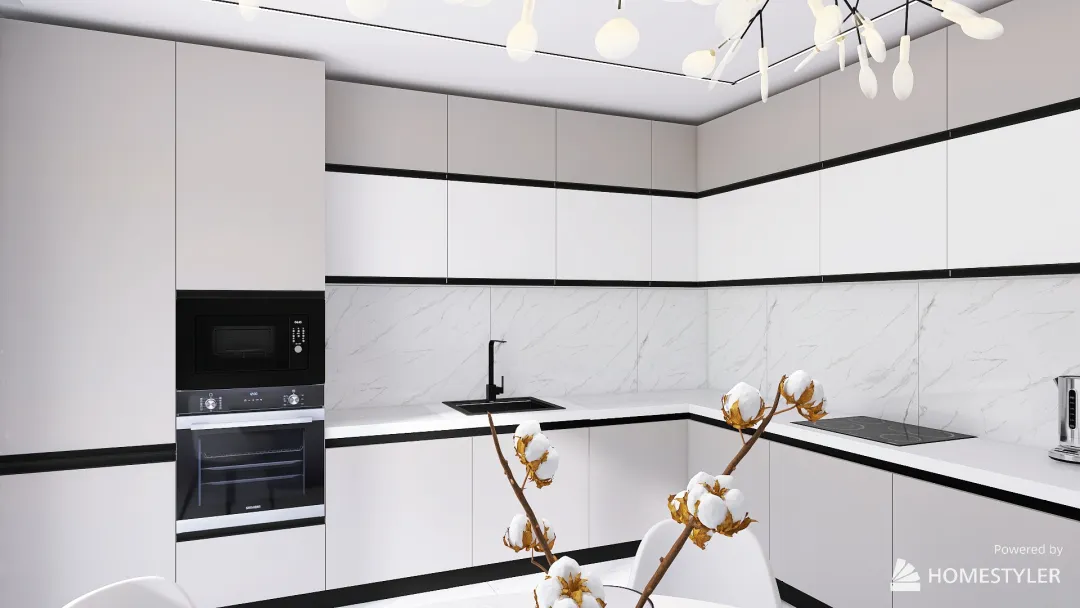 Кухня Беж 3d design renderings