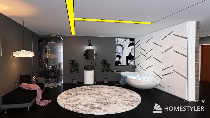 black bedroom 3d design renderings