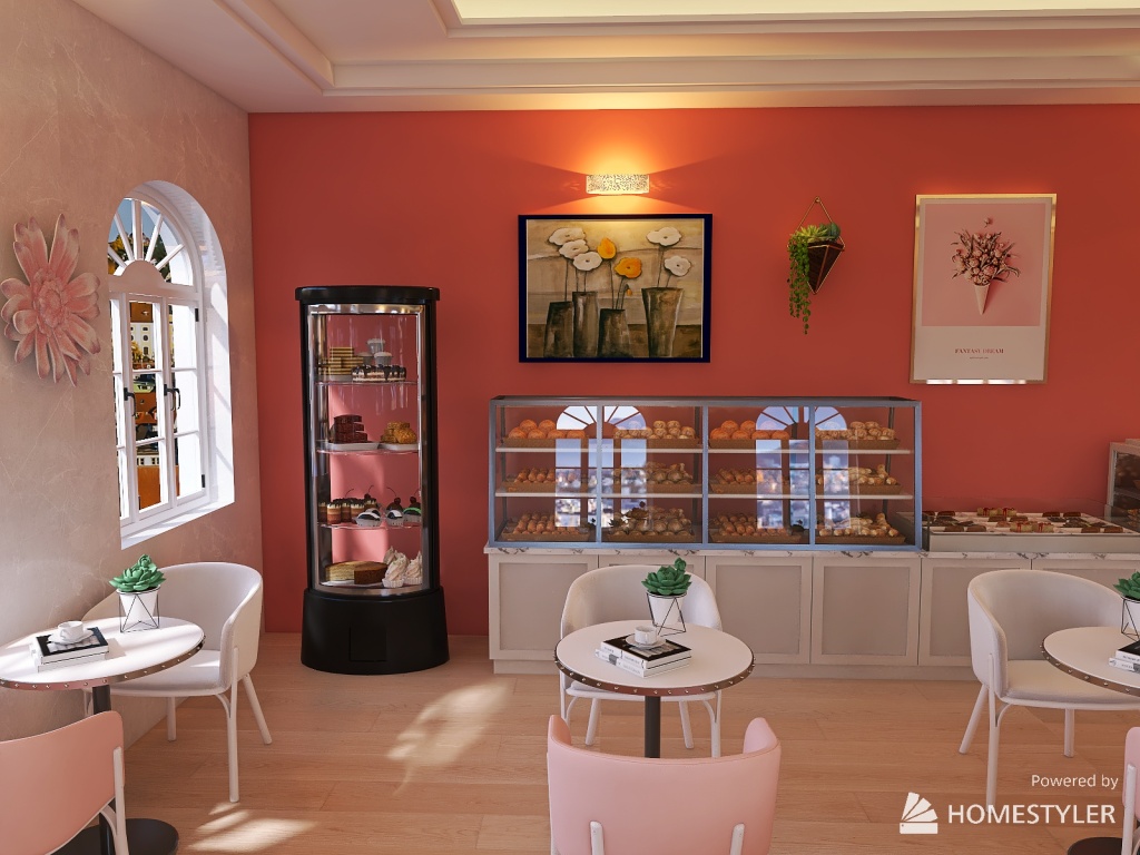 #bakeryContest..The Pink Bakery 3d design renderings