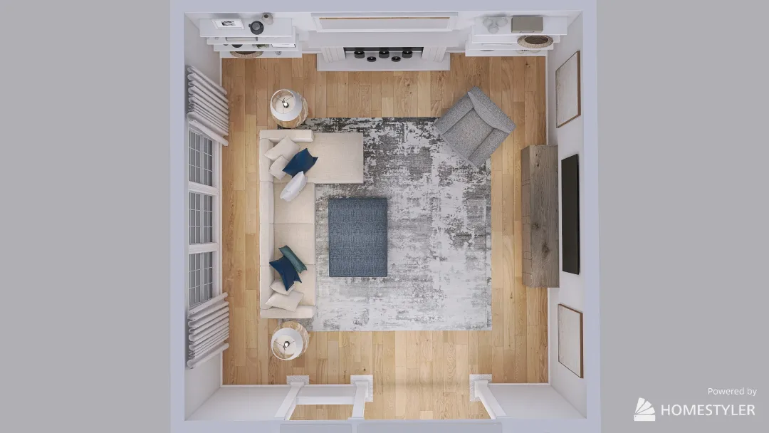 Goldstein Living Room 3d design renderings