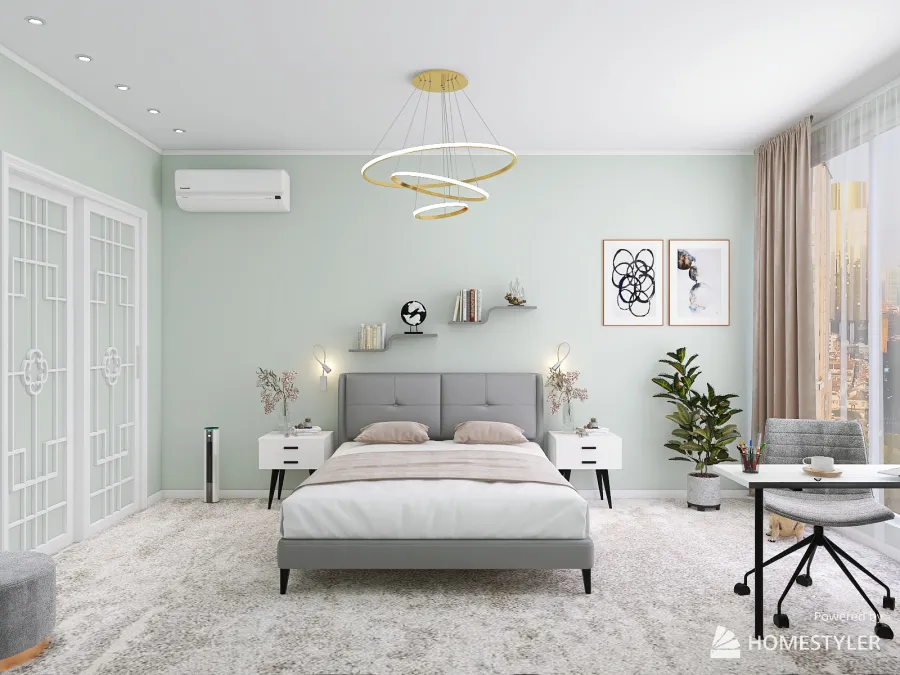 Bedroom for Alena 3d design renderings
