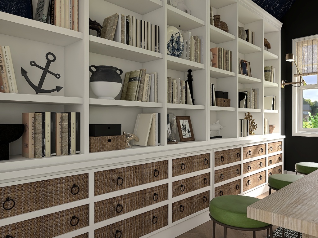 Modern WoodTones Library 3d design renderings