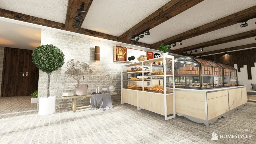 #BakeryContest \ wooden resturant 3d design renderings
