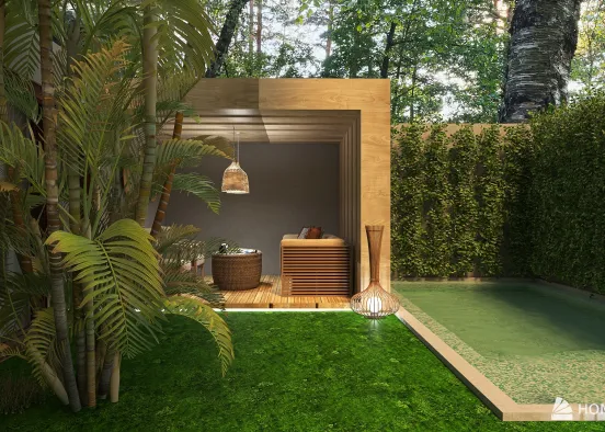 Bali villa style Design Rendering