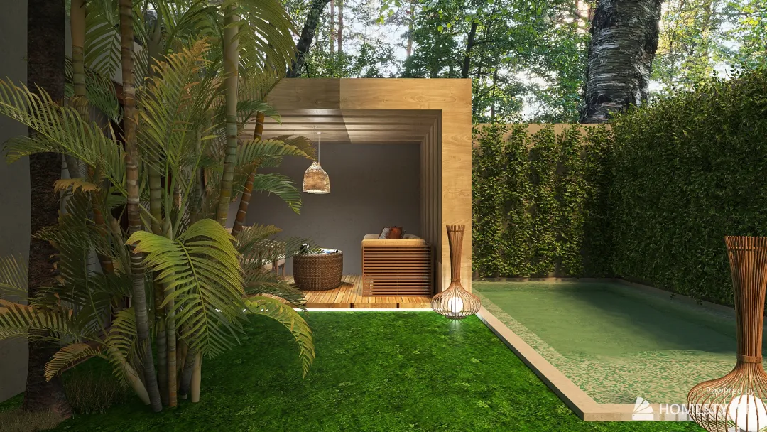 Bali villa style 3d design renderings
