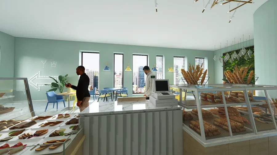 Cafetería-pastelería-Open#BakeryContest 3d design renderings
