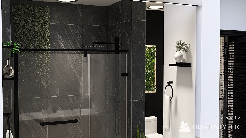 Bathroom - microcement gray 3d design picture 27.46