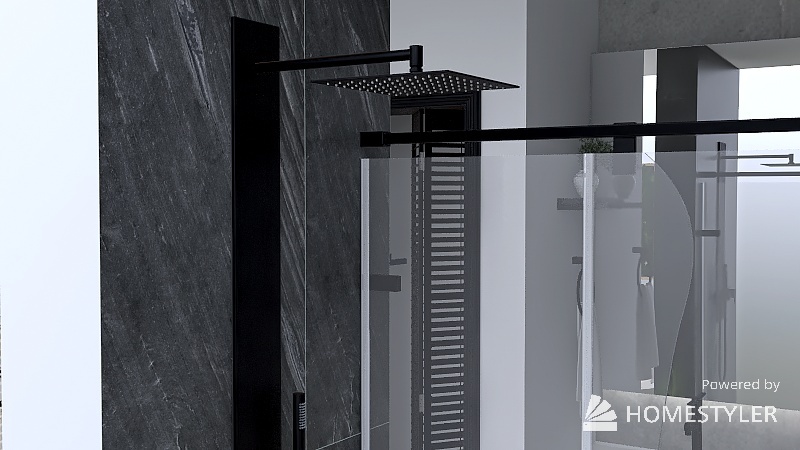 Bathroom - focal wall black 3d design picture 27.46
