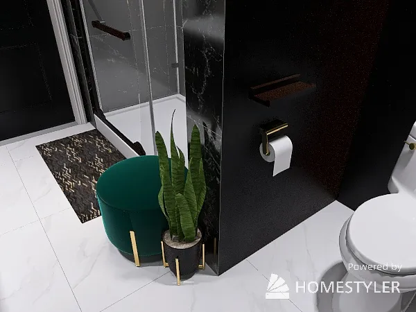 Bathroom - glam 3d design renderings