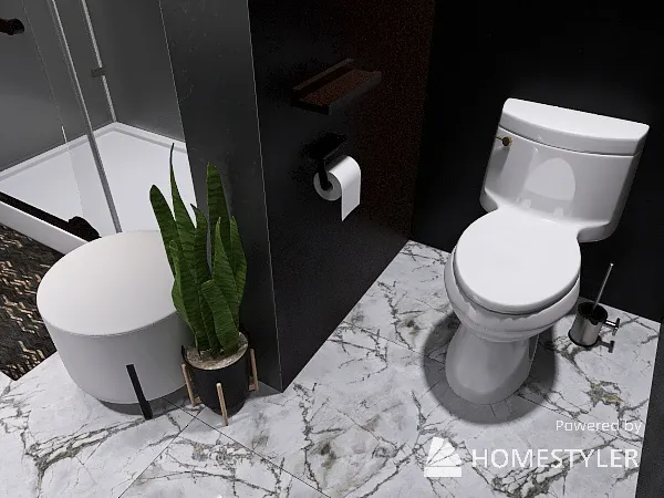 Bathroom - dark 3d design renderings