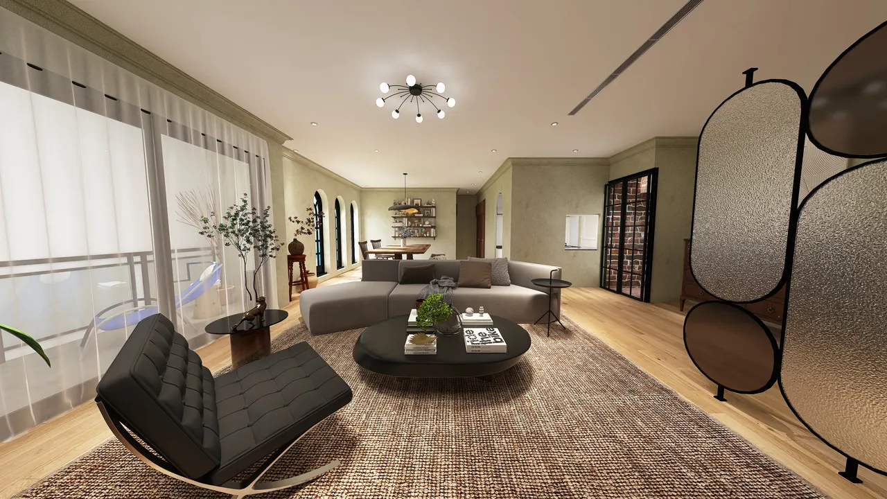 LivingDiningRoom 3d design renderings