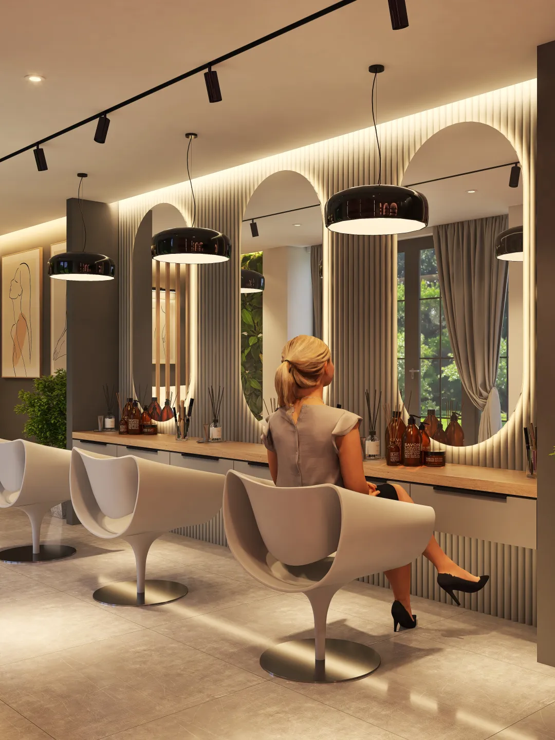 Beauty Salon - Mr. Vugar Amirjan 3d design renderings