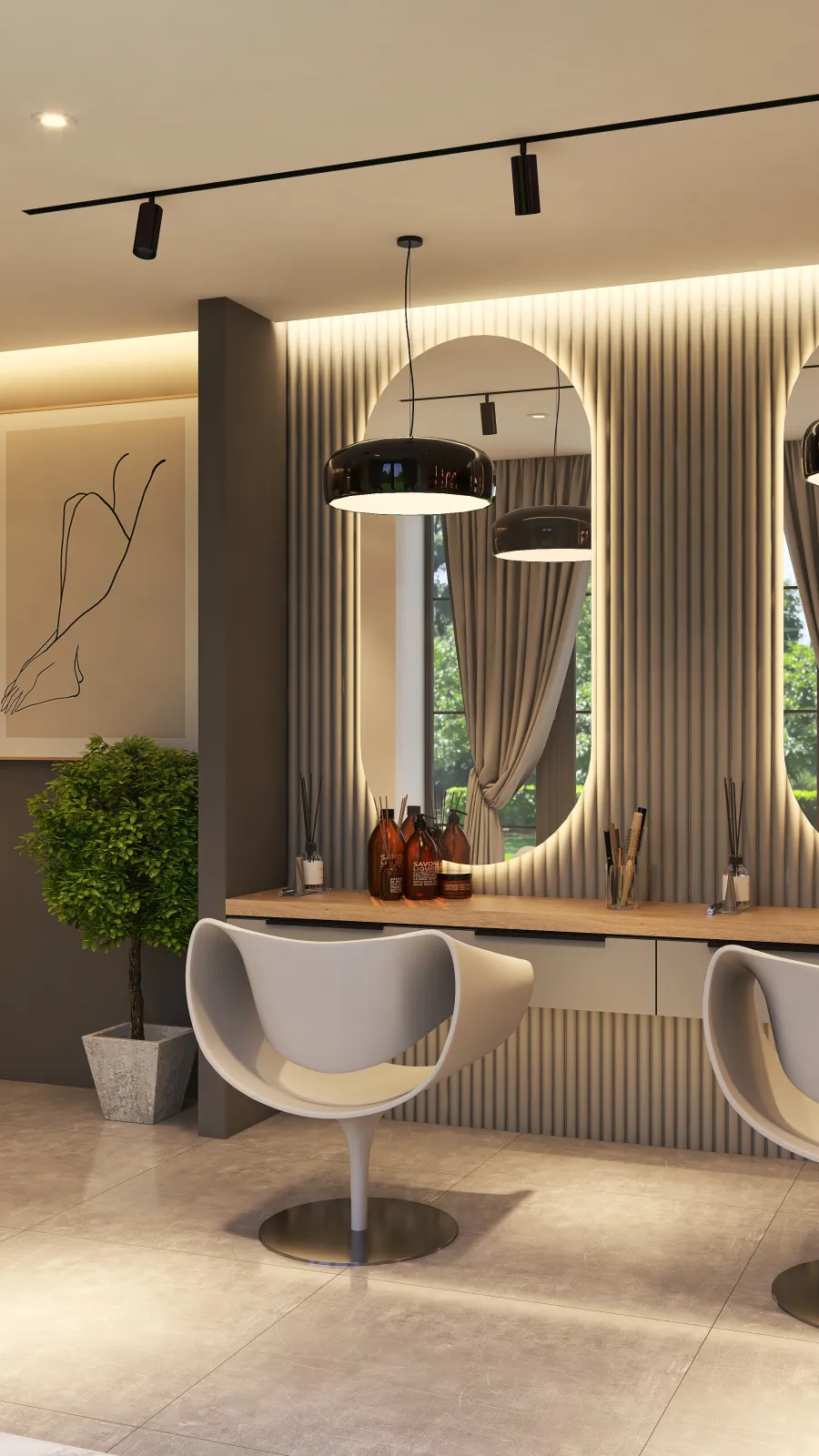 Beauty Salon - Mr. Vugar Amirjan 3d design renderings