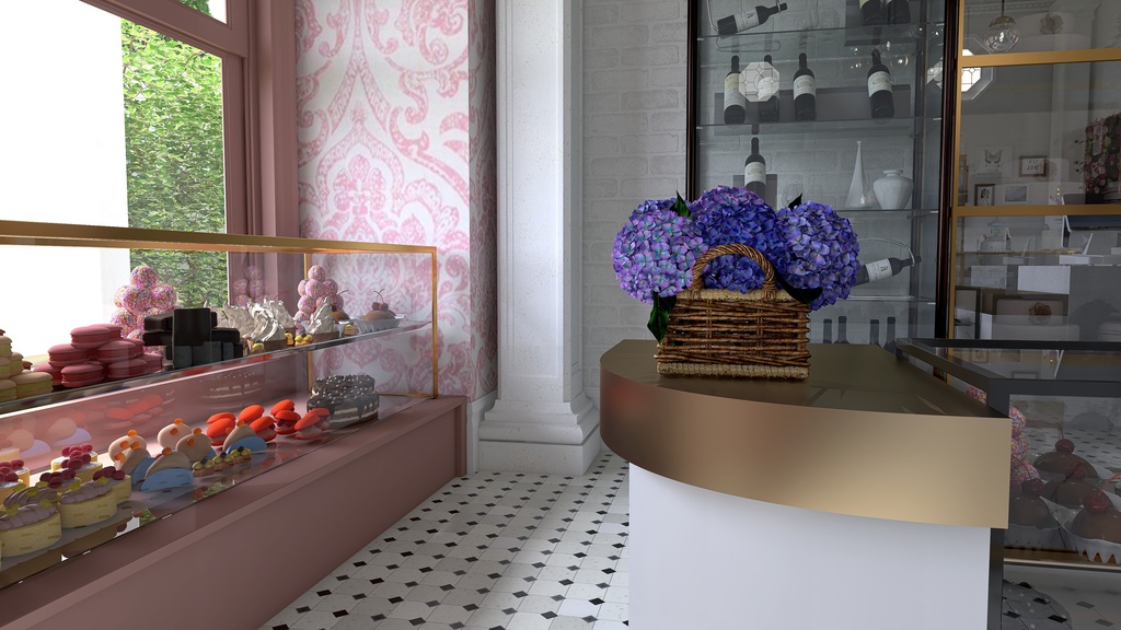 Showroom 3d design renderings