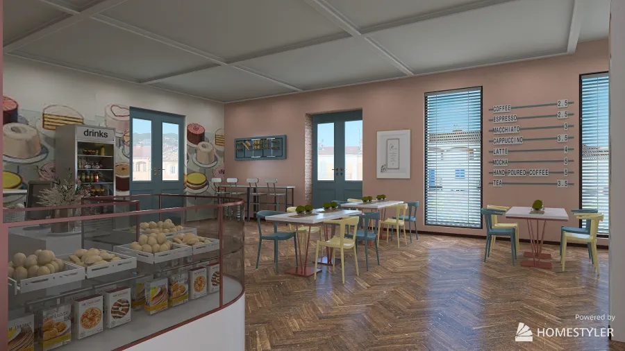 Bakery servery 3d design renderings