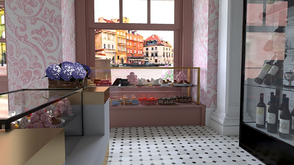 Showroom 3d design renderings