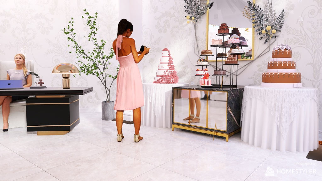 Bakery 1st Floor 3d design renderings