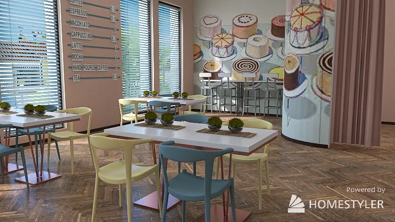 Bakery servery 3d design renderings