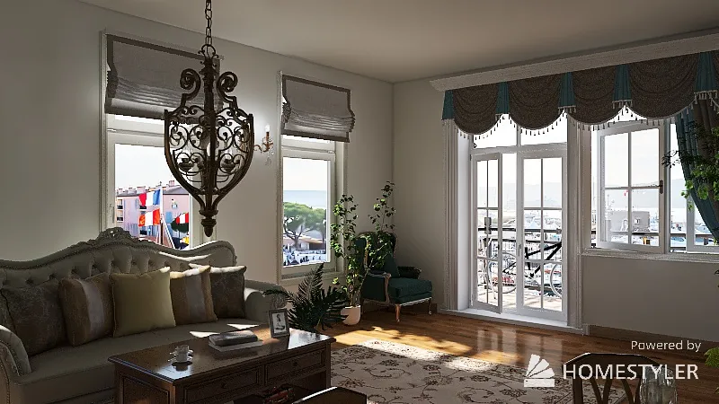Flat in the center of the Old Town 3d design renderings