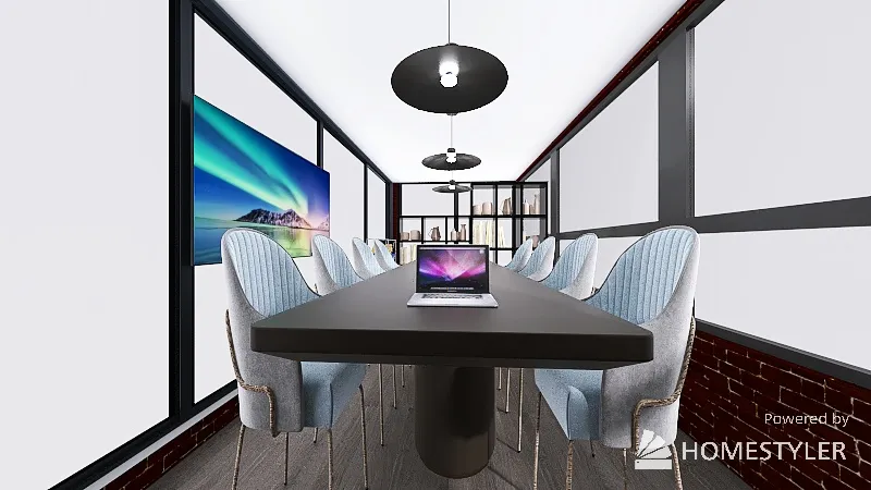 Meeting Room Option one - Dark 3d design renderings