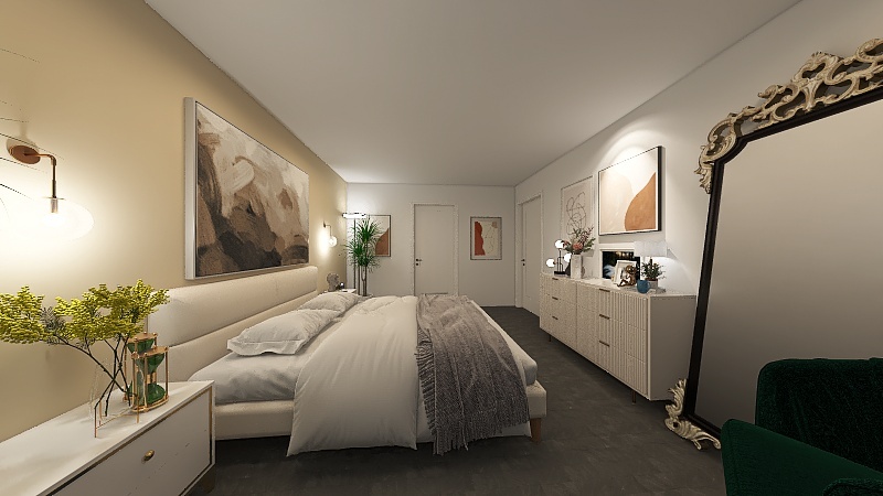 Ellicot City Apartment - Bedroom 3d design renderings