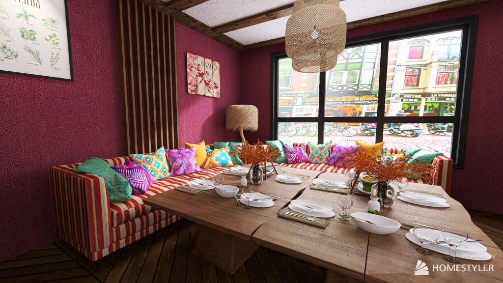 #BrunchContest Amaranthus Vege Restaurant 3d design renderings