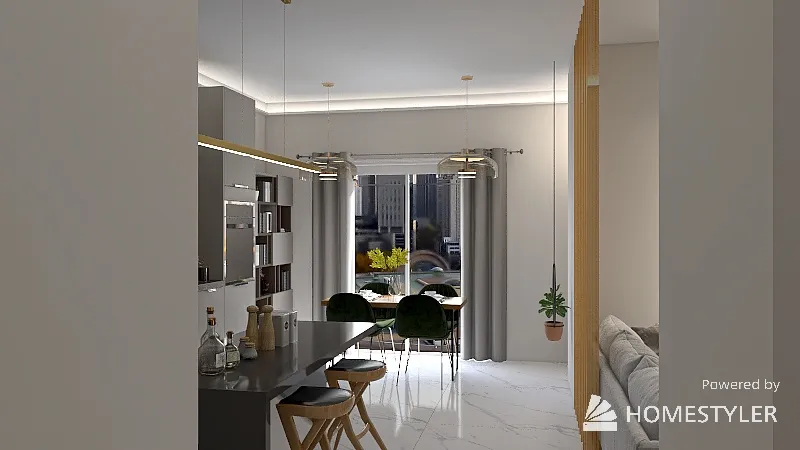 Commission. Modern Classic Apartment 3d design renderings