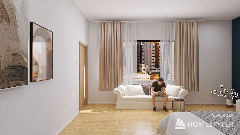 bedroom (modern) 3d design renderings