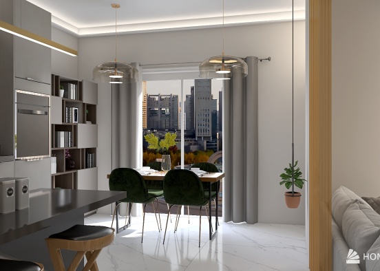 Commission. Modern Classic Apartment Design Rendering
