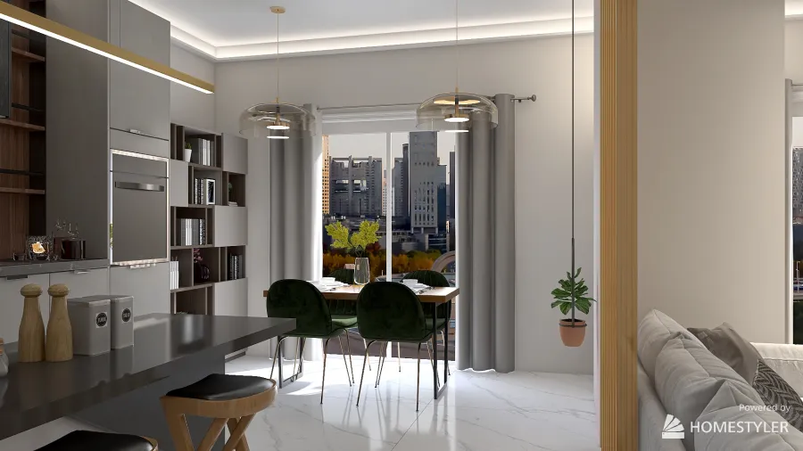 Commission. Modern Classic Apartment 3d design renderings