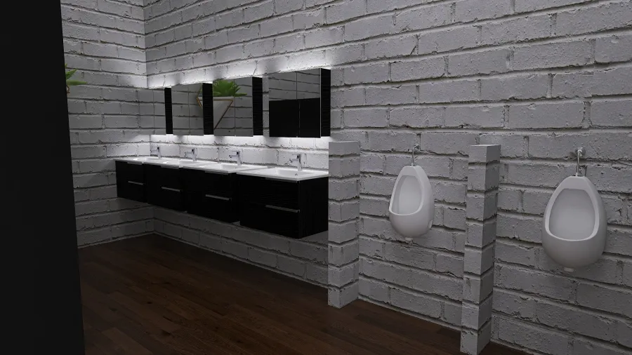 MENS Bathroom 3d design renderings