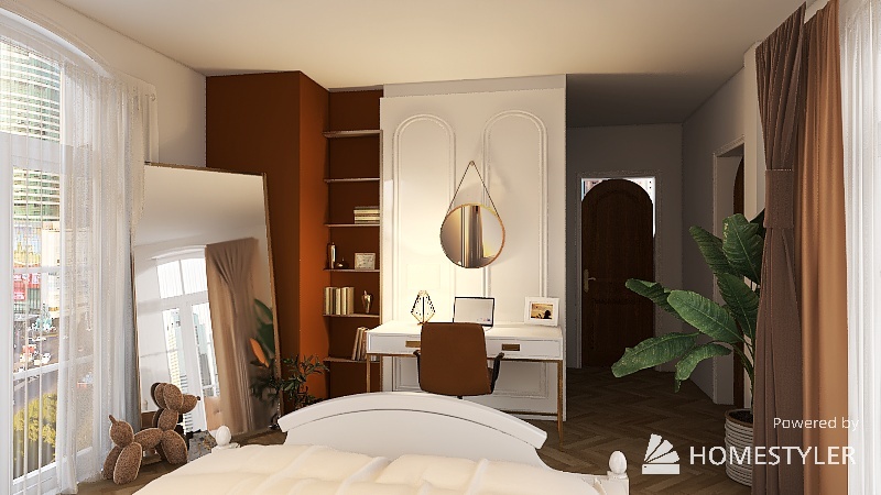 pretty bedroom 3d design renderings