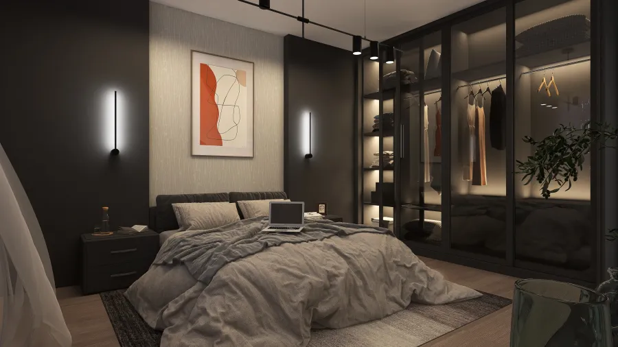 Dormitor matrimonial 3d design renderings