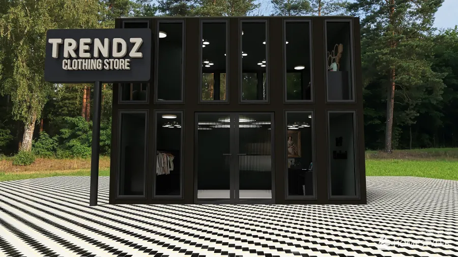 TRENDZ Clothing Store 3d design renderings