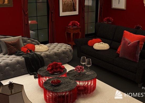First Room, red kiss Design Rendering