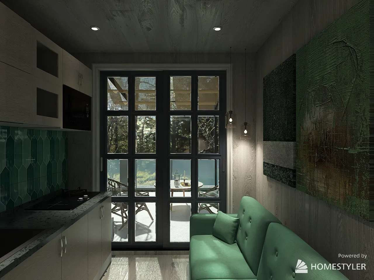 LivingDiningRoom 3d design renderings