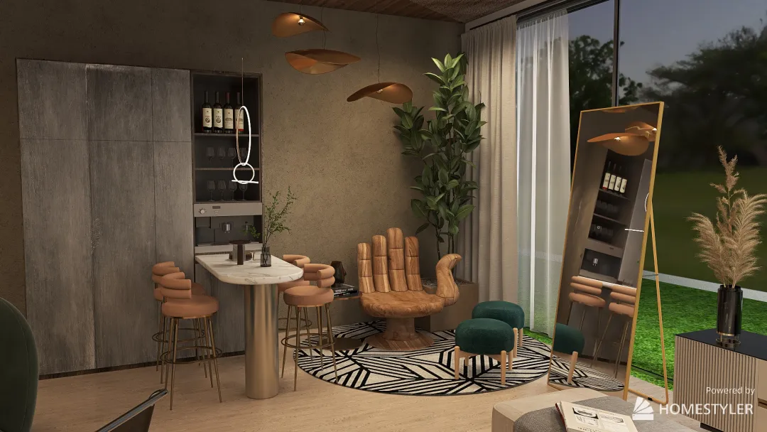 LIVING ROOM AREA 3d design renderings