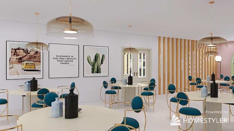 modern cafe bakery 3d design renderings