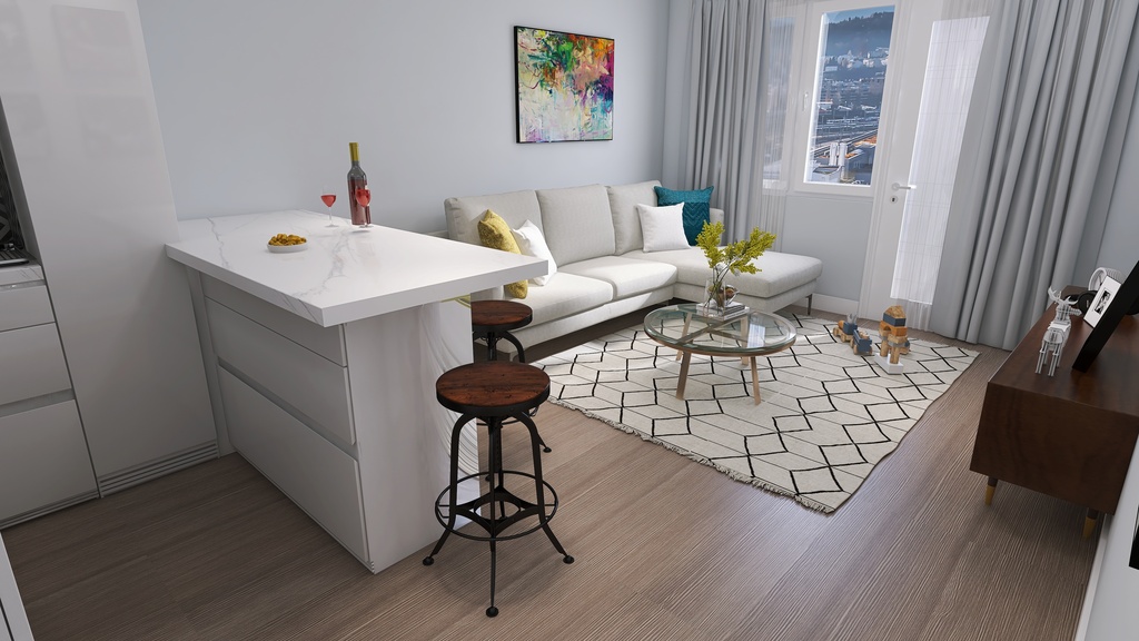 Zagreb, Croatia condo living/dining/ kitchen design ideas & pictures