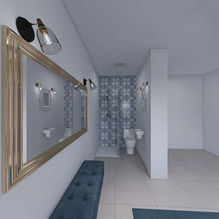 Hallway / Guest Toilet 3d design renderings