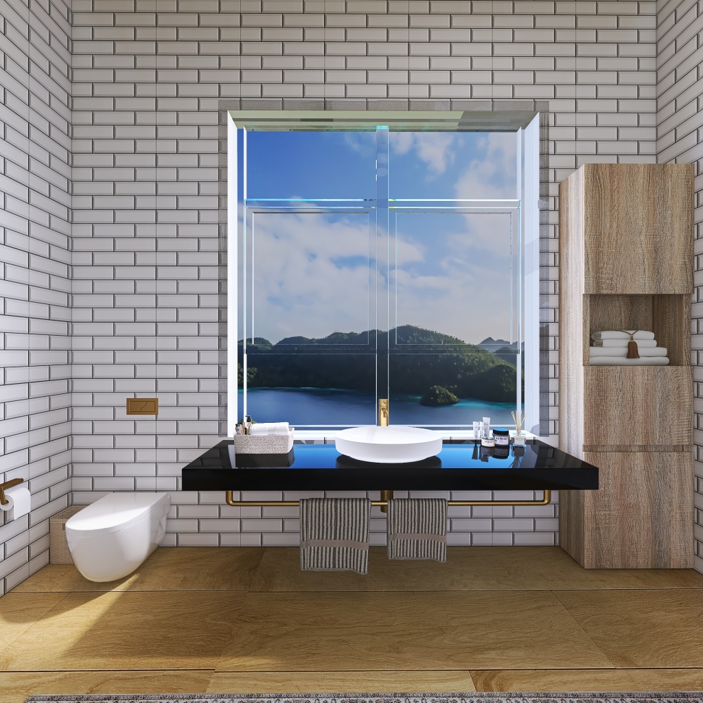 Guest Bath 1 3d design renderings