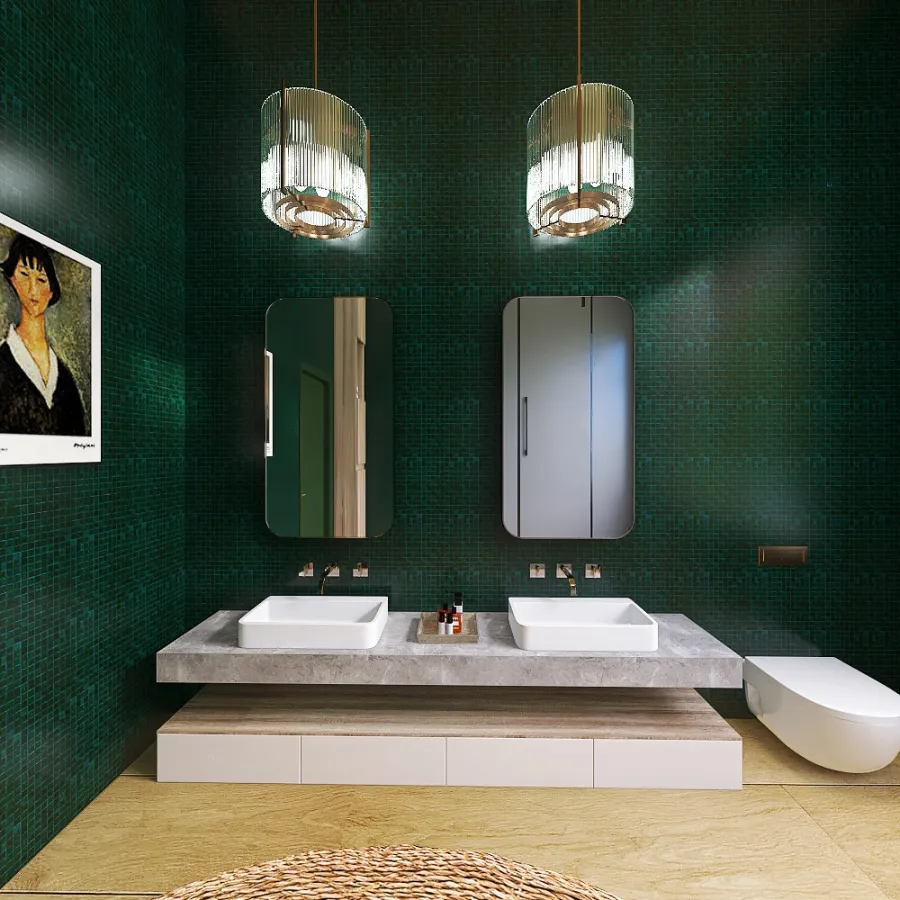 Guest Bath 3 3d design renderings