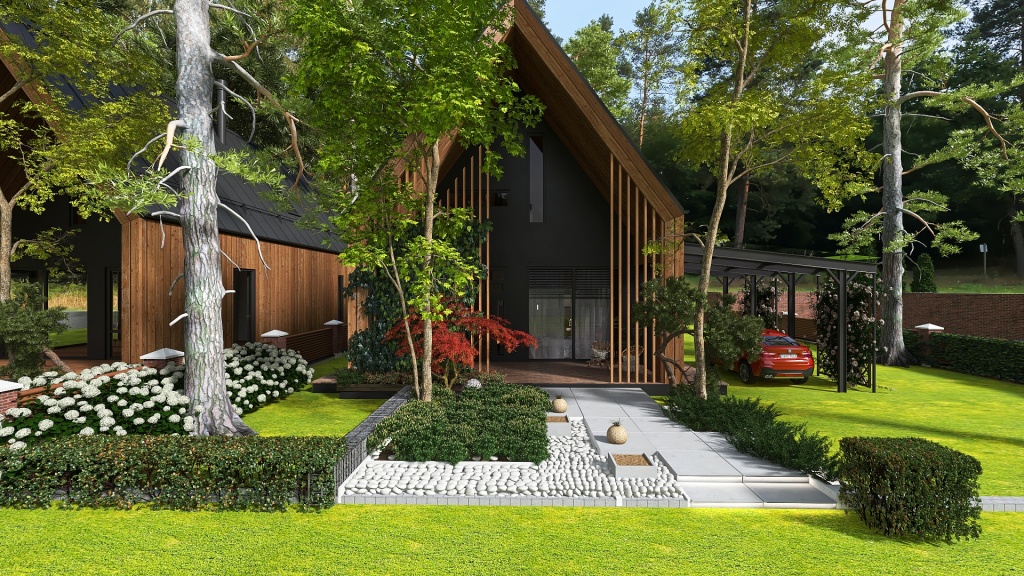 Cottage town Barn House 2023 3d design renderings